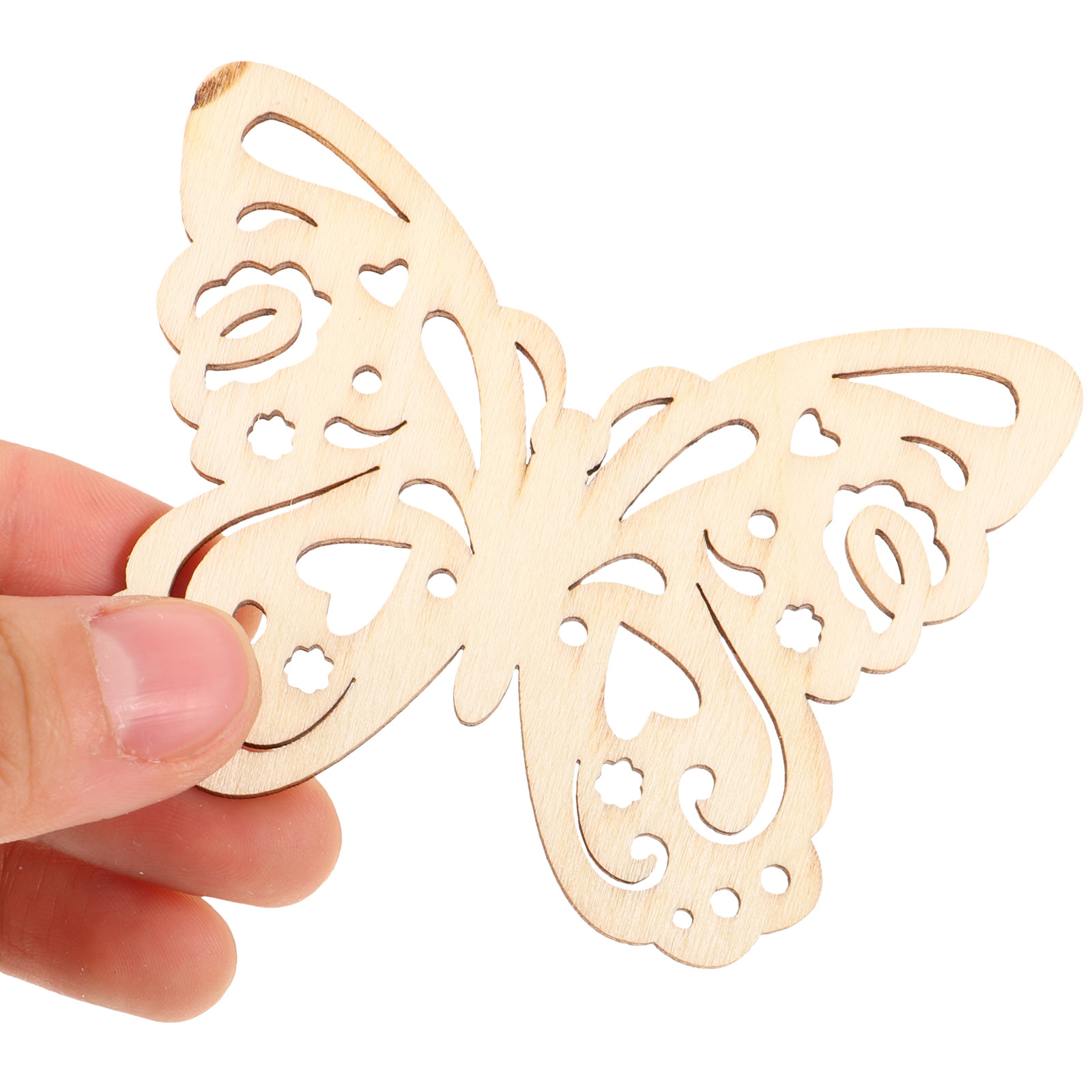 Christmas Craft Embellishment - 10Pcs 80Mm Natural Wood Slice Christmas