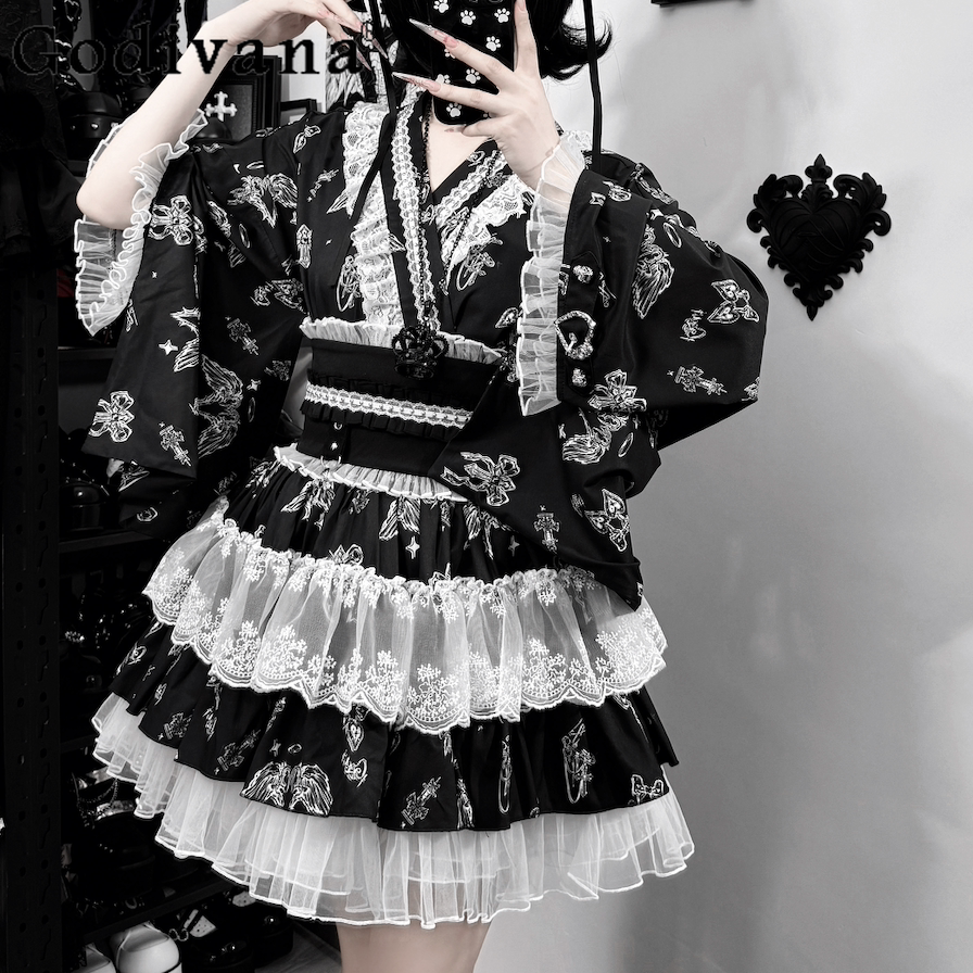 Elastic Lace Trim - Original Japanese Subculture Gothic Skirt and