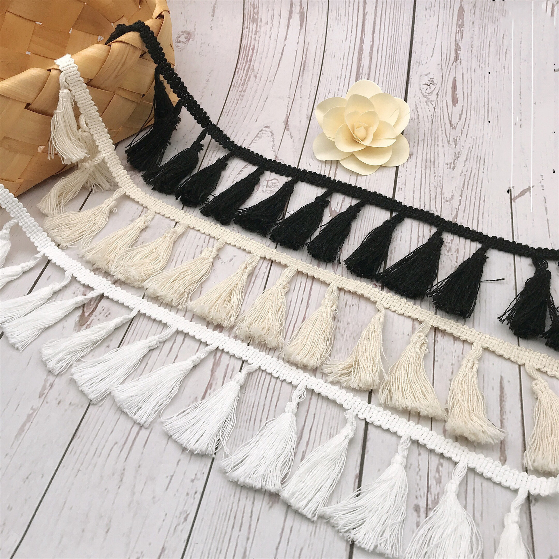 Lace Ribbon Trim - 3Yards/Lot Cotton Fabrics Braided Lace Ribbon