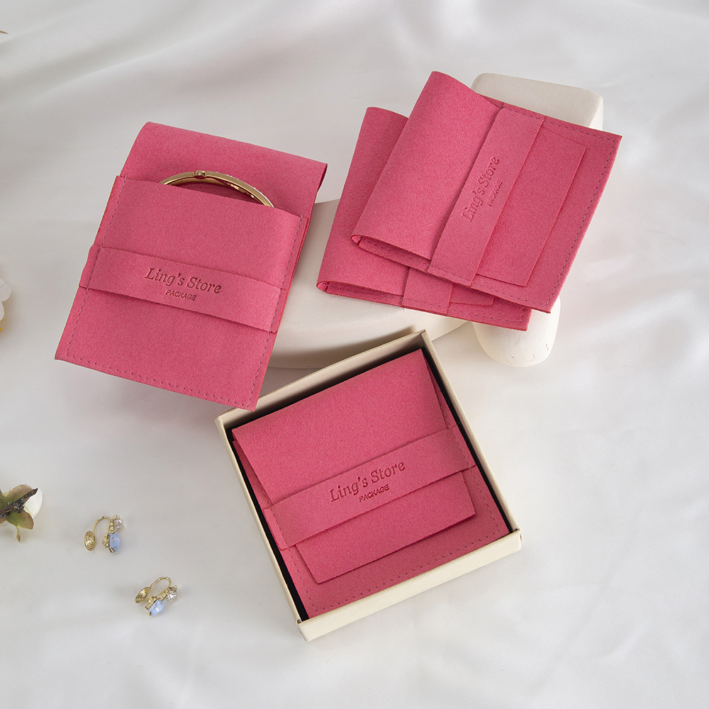 Velvet Ribbon Roll - 50/100Pcs Chic Custom Logo Jewelry Microfiber