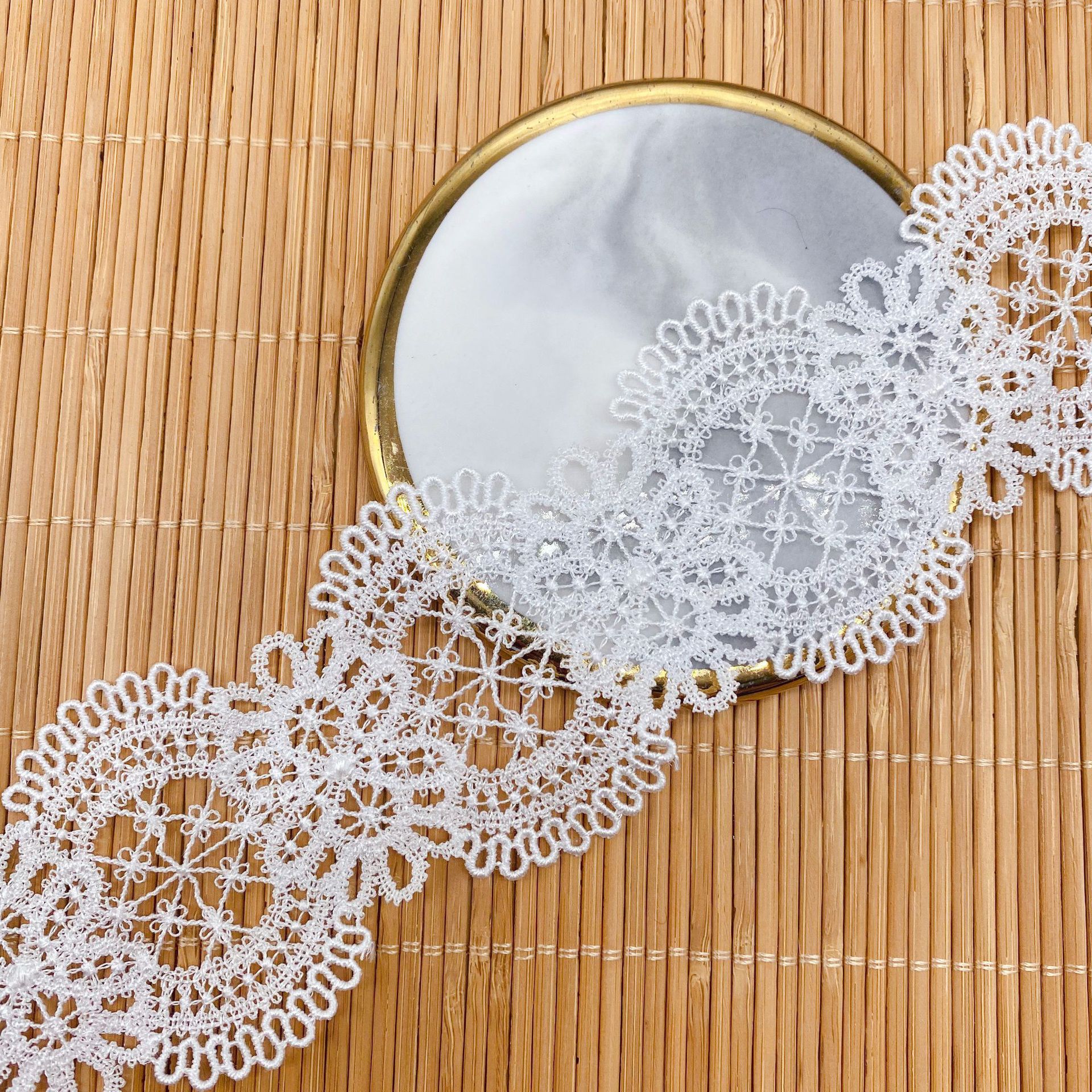 Lace Ribbon Trim - Hollow Flower Embroidered Lace Trim Ribbons