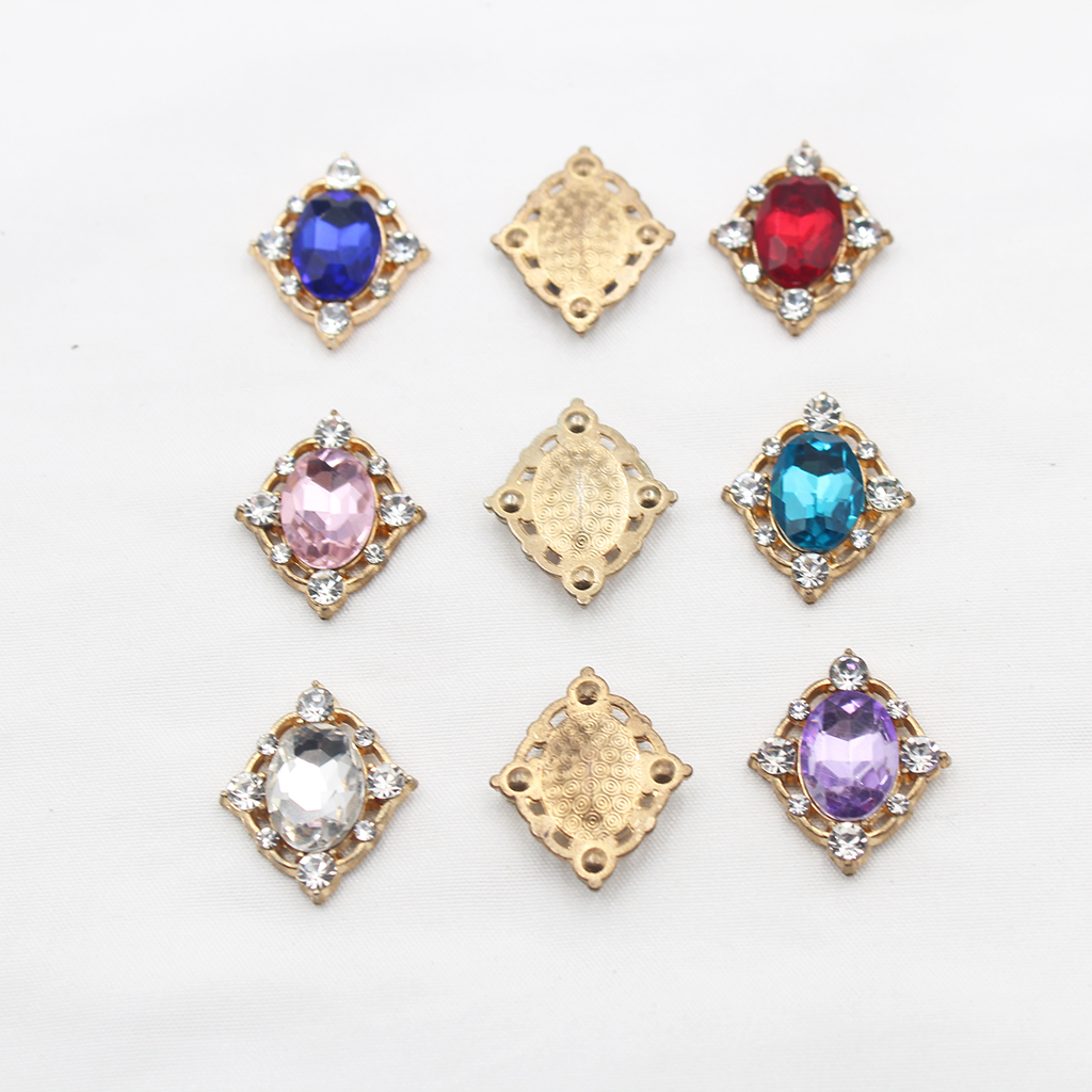 Craft Embellishments - 10Pcs Vintage Crystal Sew on Component