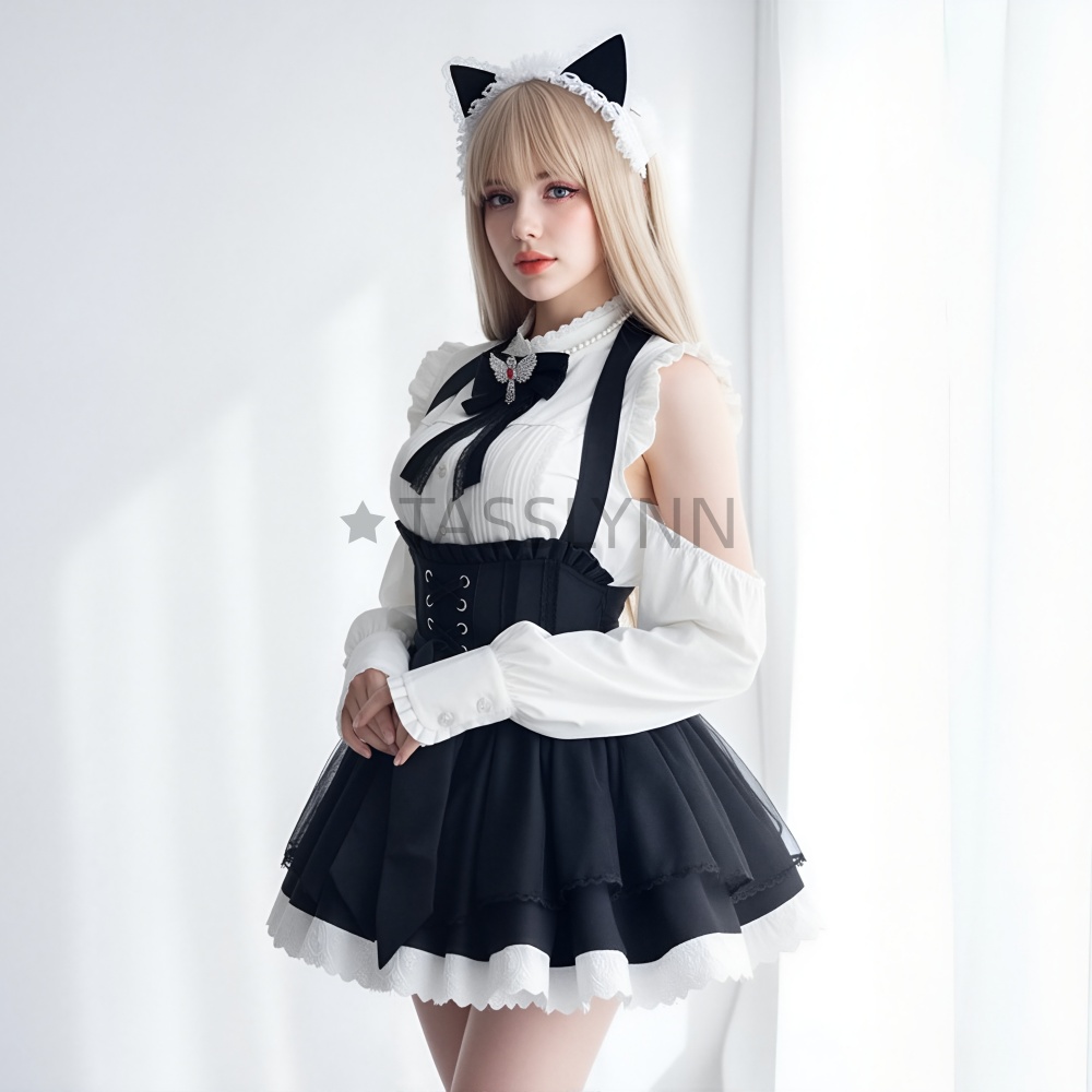 Cat Ear Nun Maid Dress Women's - Embellish Knit บทวิจารณ์และราคา
