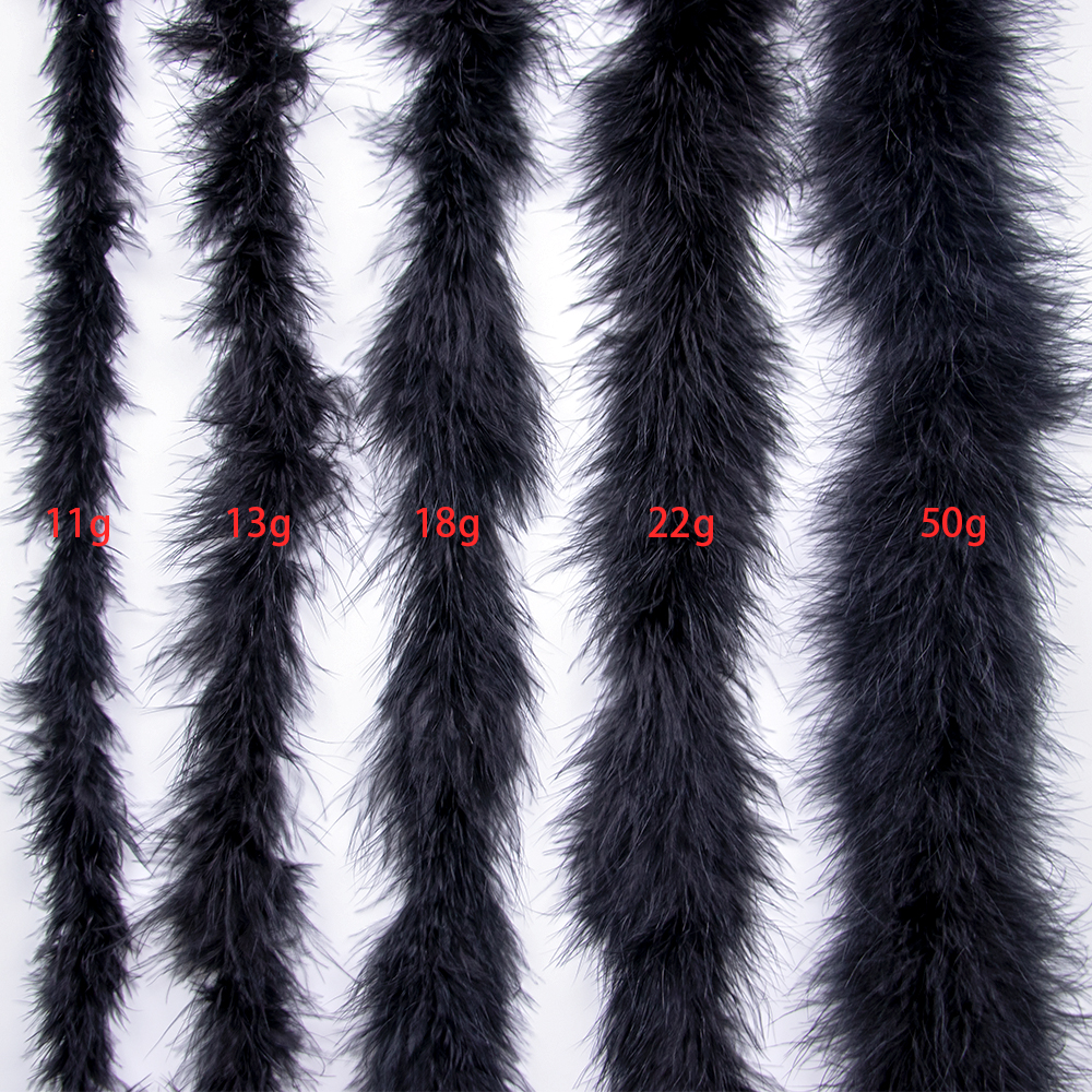 2 Meters Black Fluffy Marabou  - Feather Trim Marabou บทวิจารณ์และราคา