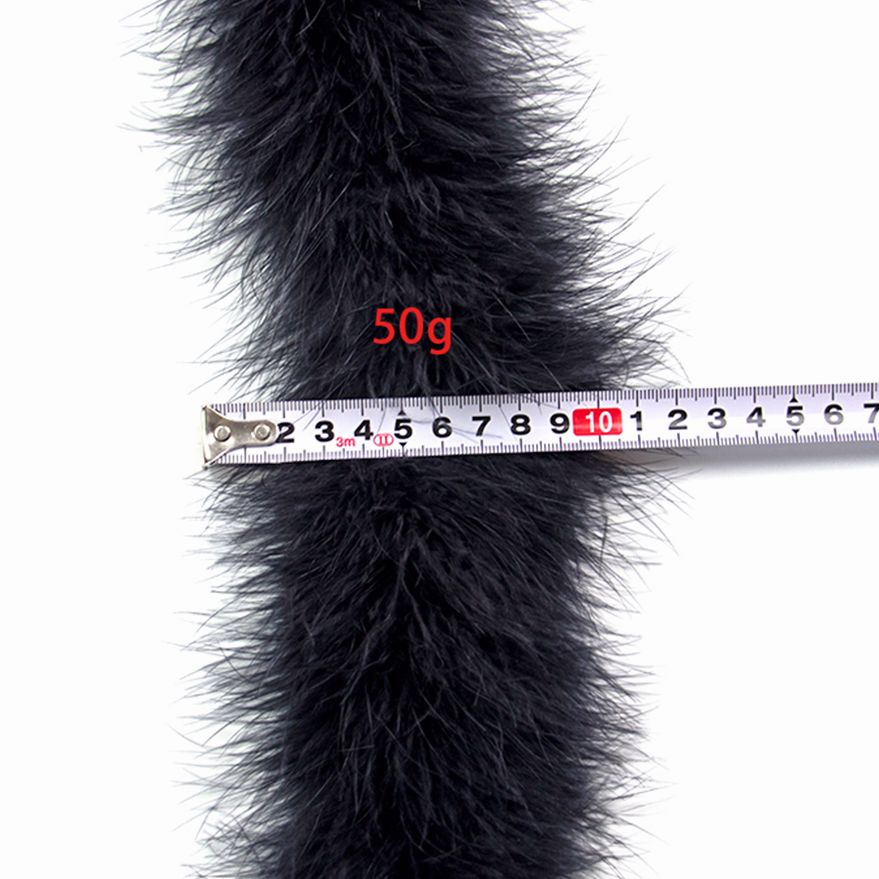 2 Meters Black Fluffy Marabou  - Feather Trim Marabou บทวิจารณ์และราคา