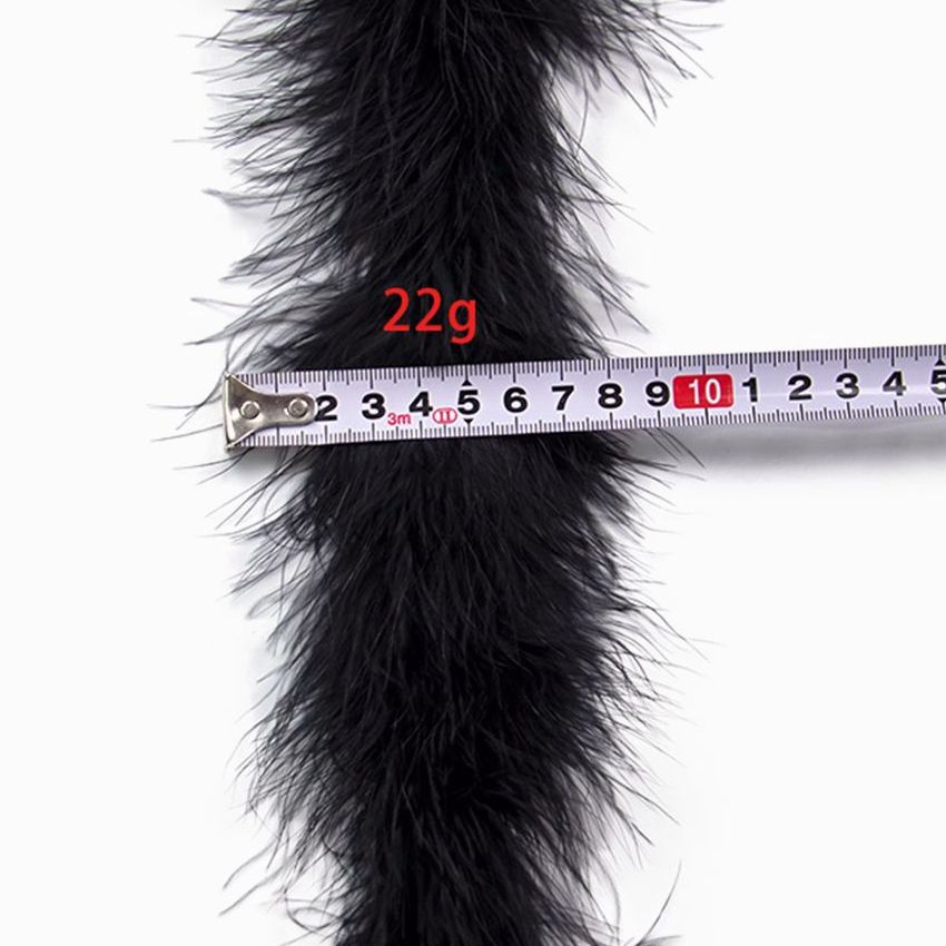 2 Meters Black Fluffy Marabou  - Feather Trim Marabou บทวิจารณ์และราคา