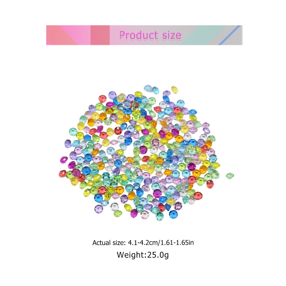 4.5mm Colorful Acrylic Diamond - Craft Embellishments บทวิจารณ์และราคา