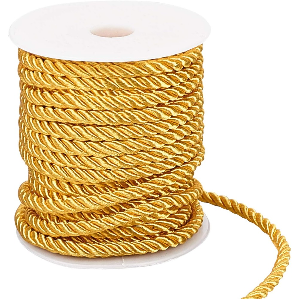 1 Roll 59 Feet Gold Cord 5mm T - Cord Trim Twisted บทวิจารณ์และราคา