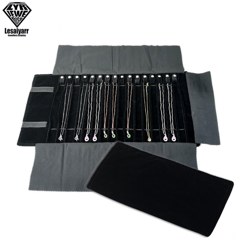 Travel Jewelry Organizer Roll  - Velvet Ribbon Roll บทวิจารณ์และราคา