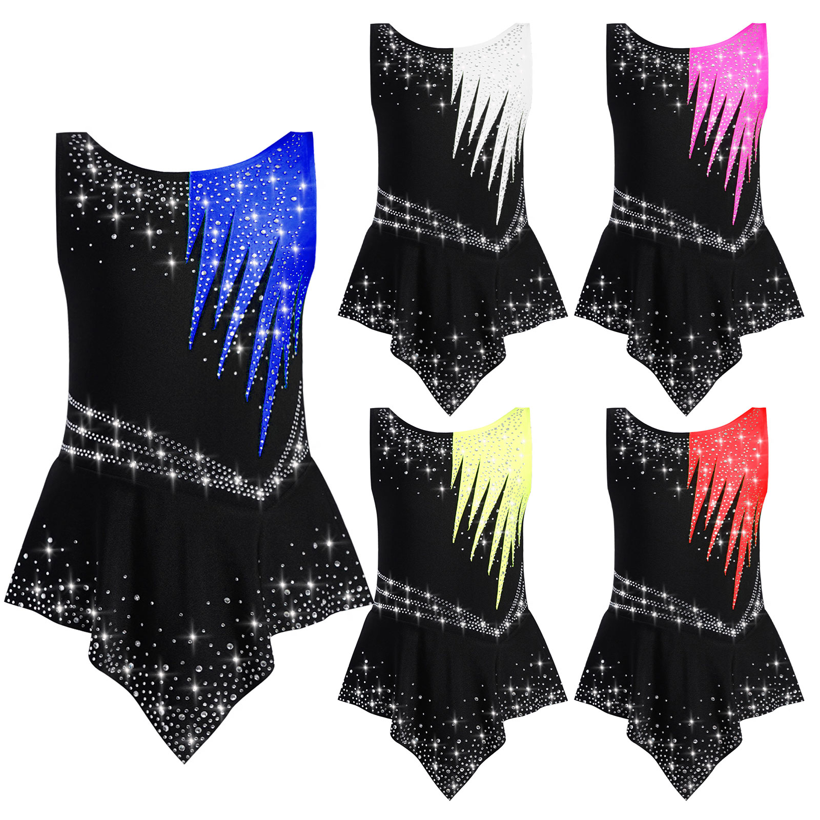 Girls Rhinestones Contrast Col - Rhinestone Banding Trim บทวิจารณ์และราคา