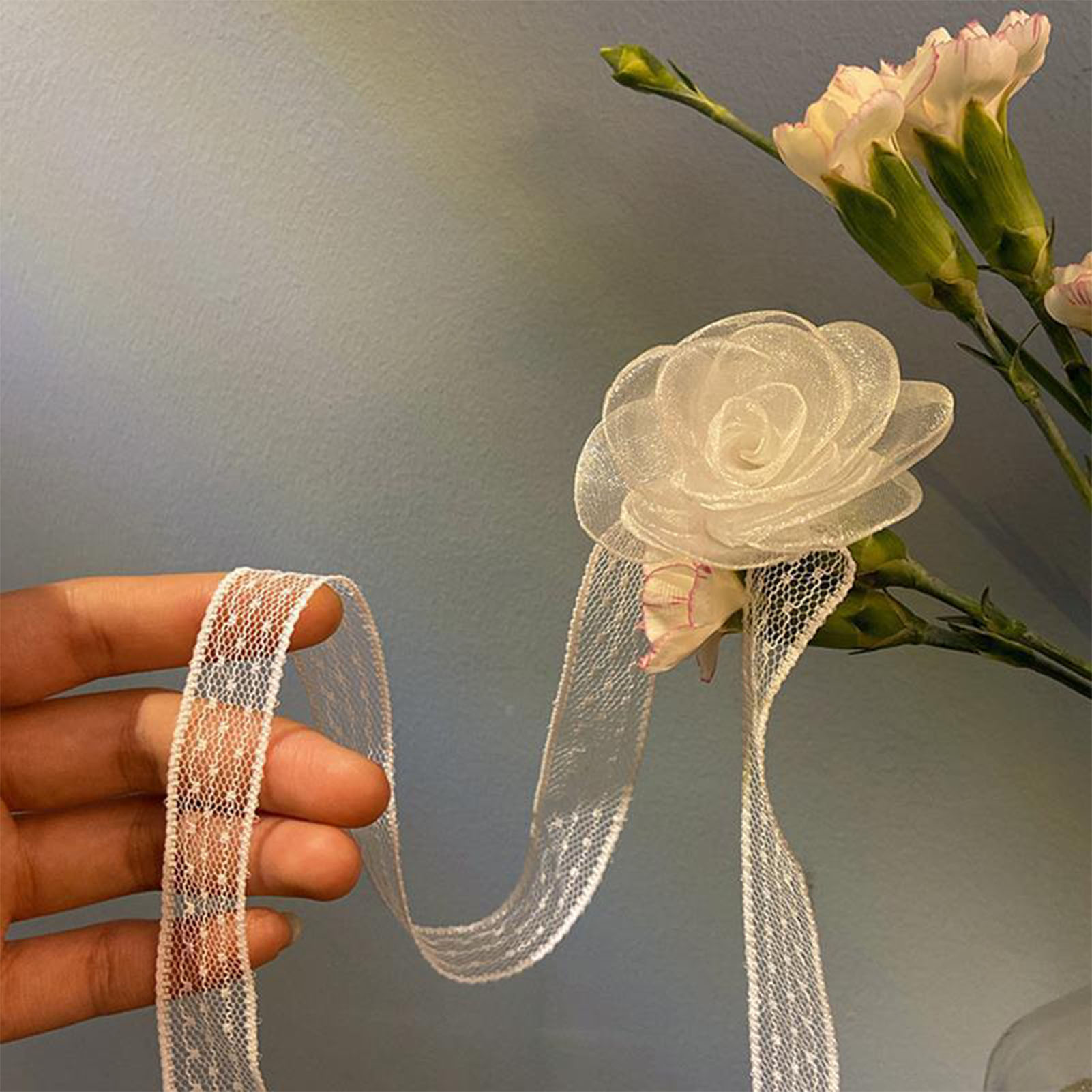Lace Ribbon Tie Headband With  - Lace Ribbon Trim บทวิจารณ์และราคา