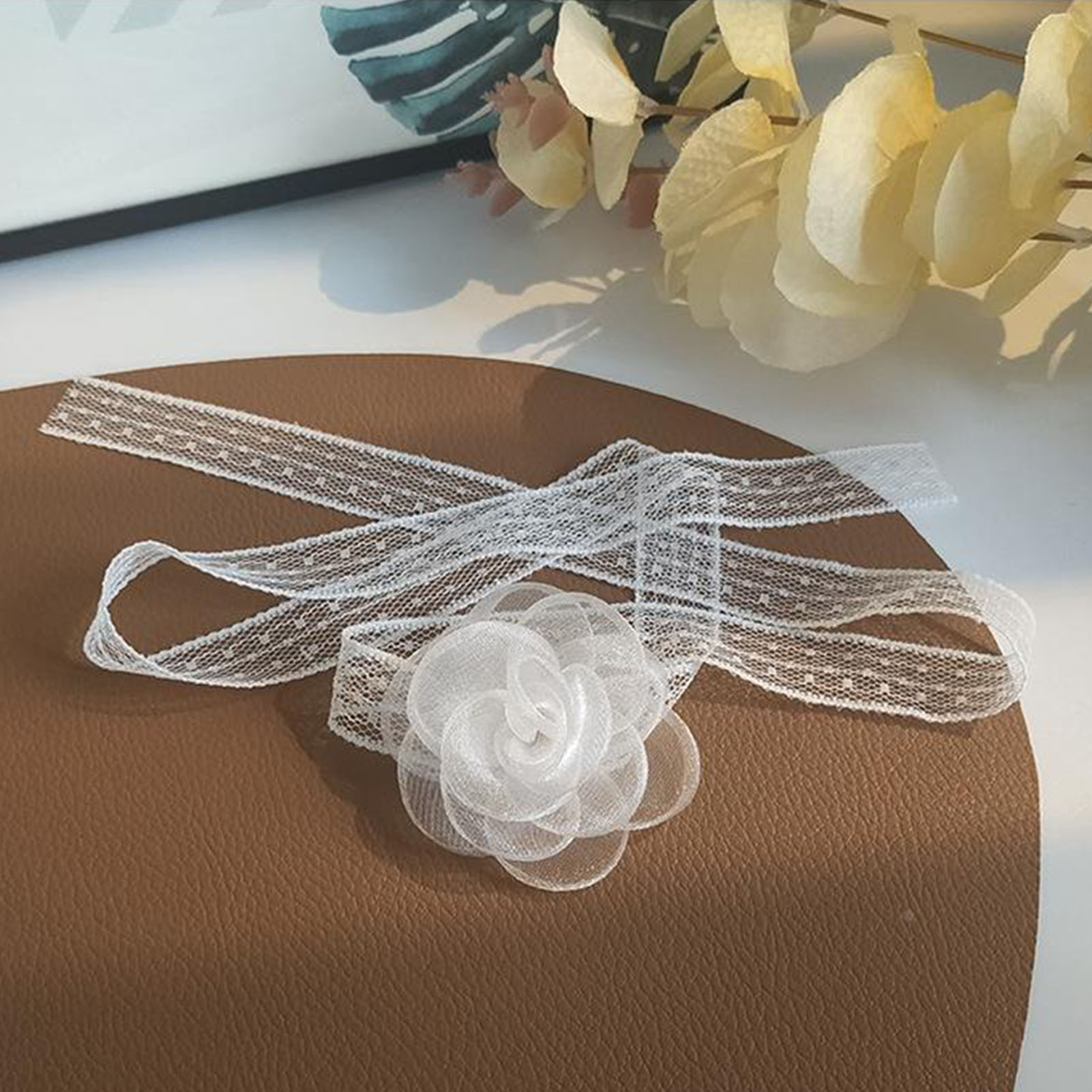 Lace Ribbon Tie Headband With  - Lace Ribbon Trim บทวิจารณ์และราคา