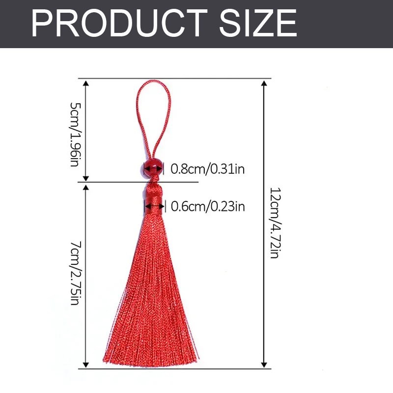 10/5Pcs Polyester Silk Tassel  - Beaded Trim Fringe บทวิจารณ์และราคา
