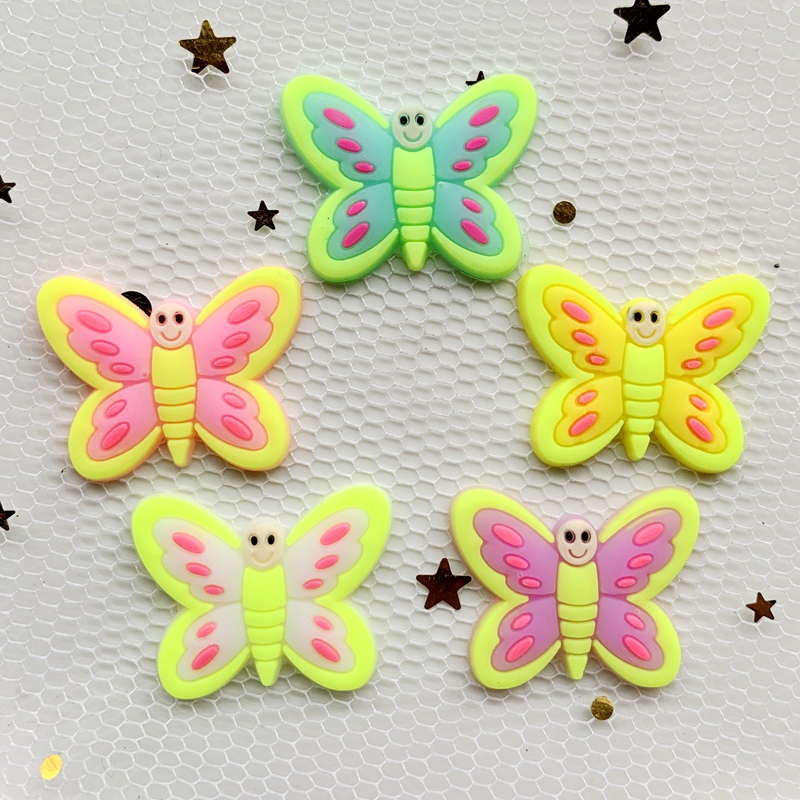 10pcs Cute Large butterfly PVC - Embellishment Glue Craft บทวิจารณ์และราคา