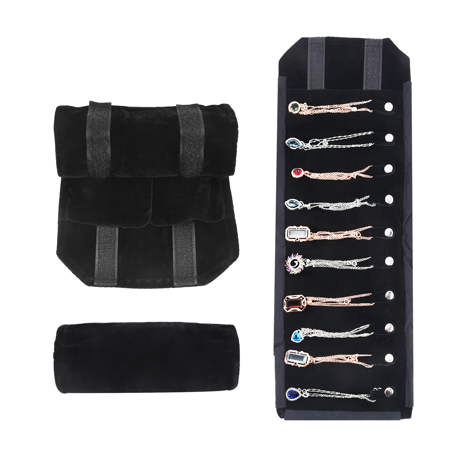 Travel Jewelry Necklace Displa - Velvet Ribbon Roll บทวิจารณ์และราคา