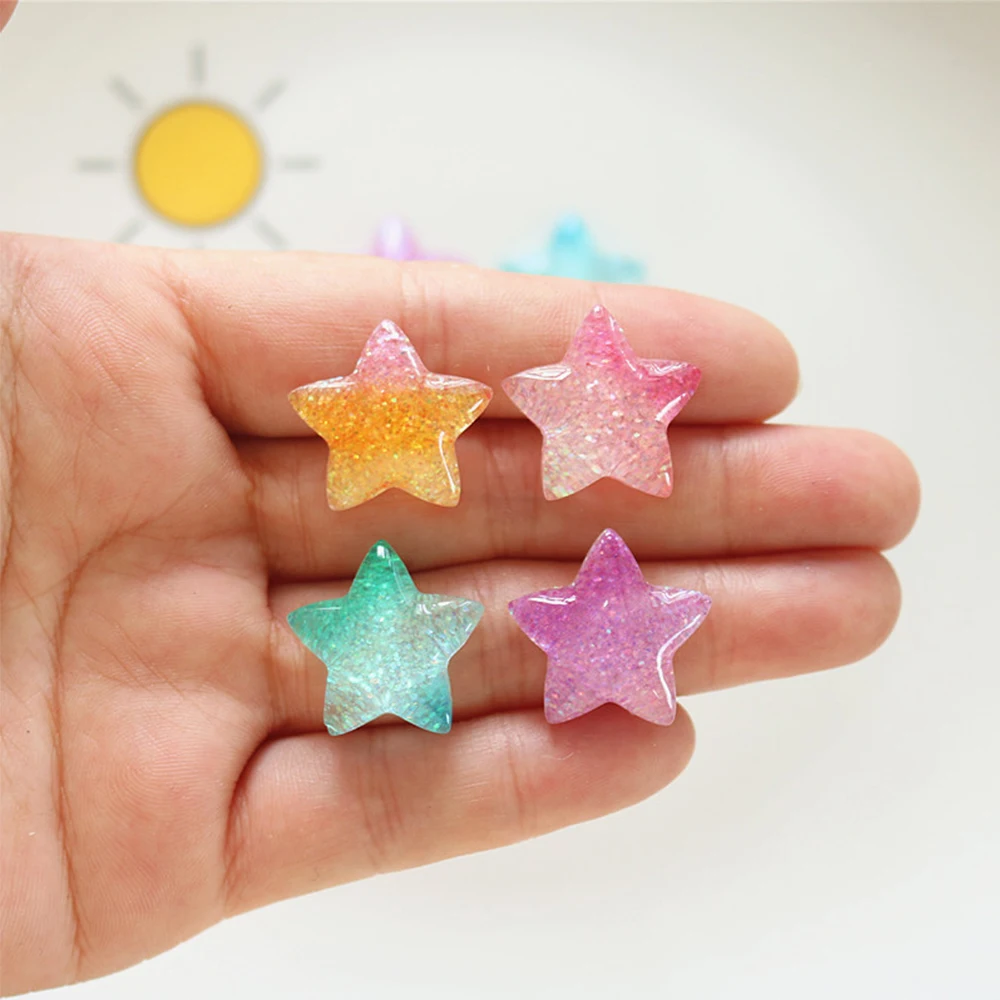 10PCS Gradient Star Series Res - Christmas Craft Embellishment บทวิจารณ์และราคา