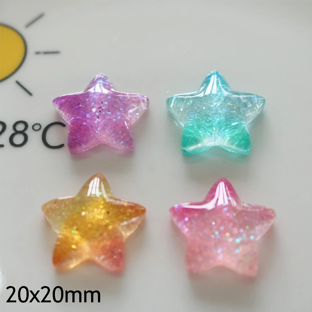 10PCS Gradient Star Series Res - Christmas Craft Embellishment บทวิจารณ์และราคา