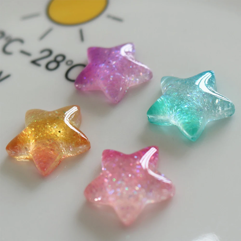 10PCS Gradient Star Series Res - Christmas Craft Embellishment บทวิจารณ์และราคา