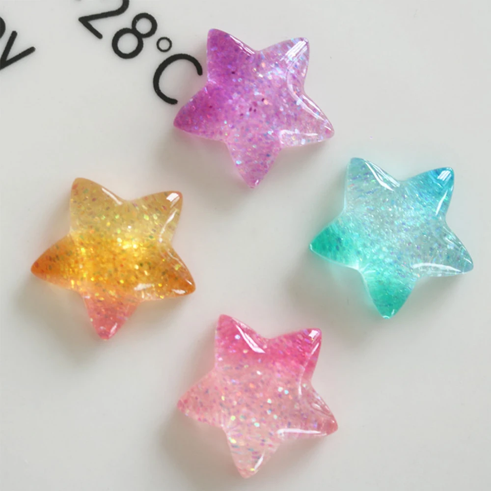 10PCS Gradient Star Series Res - Christmas Craft Embellishment บทวิจารณ์และราคา