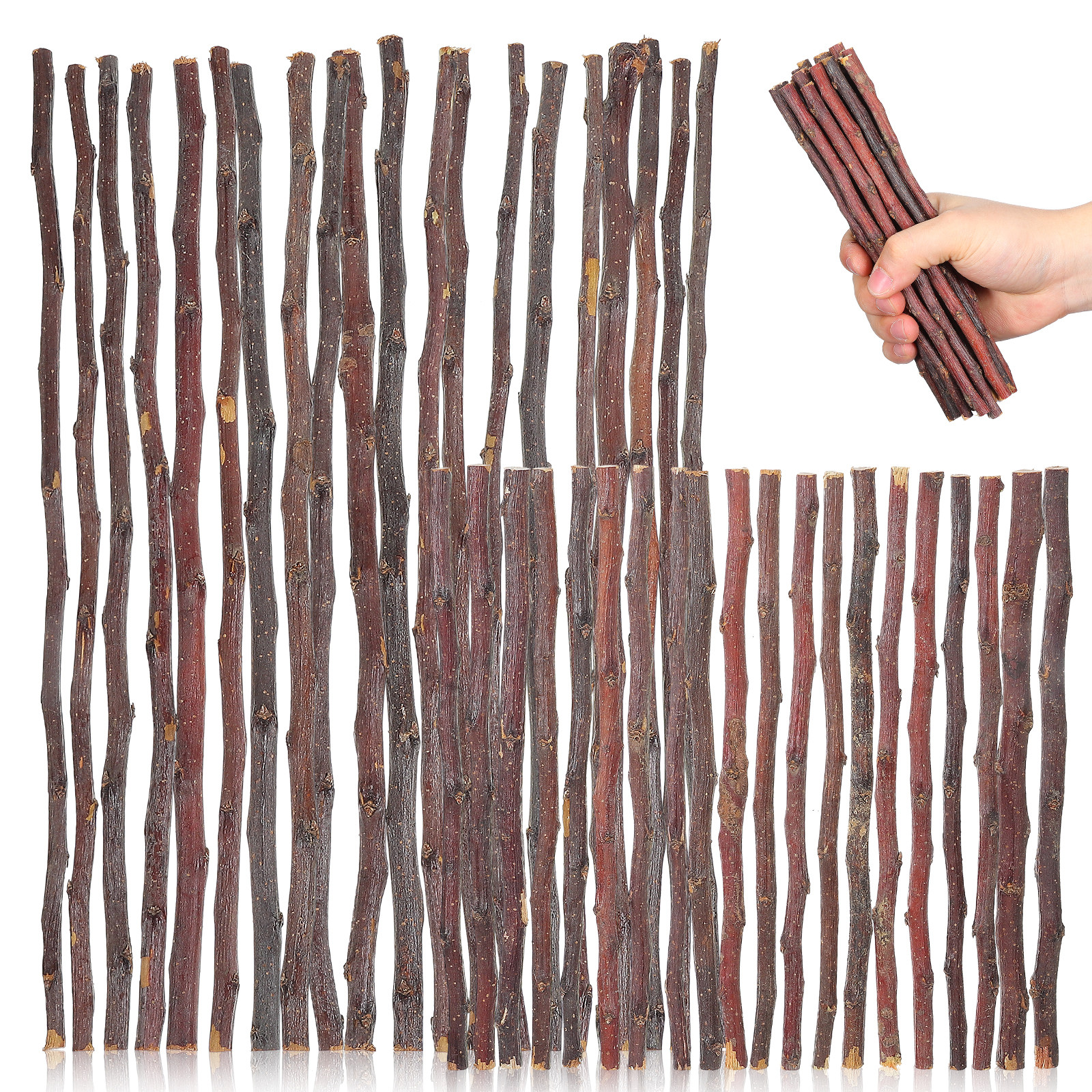 40Pcs DIY Wooden Sticks Natura - Craft Embellishments บทวิจารณ์และราคา