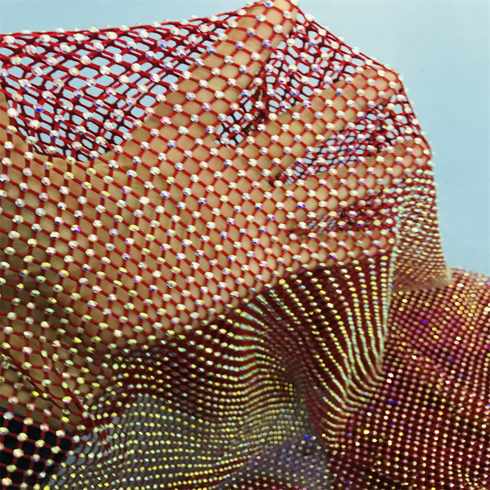 Chunky Glitter Blue Yellow Gla - Crystal Mesh Fabric บทวิจารณ์และราคา
