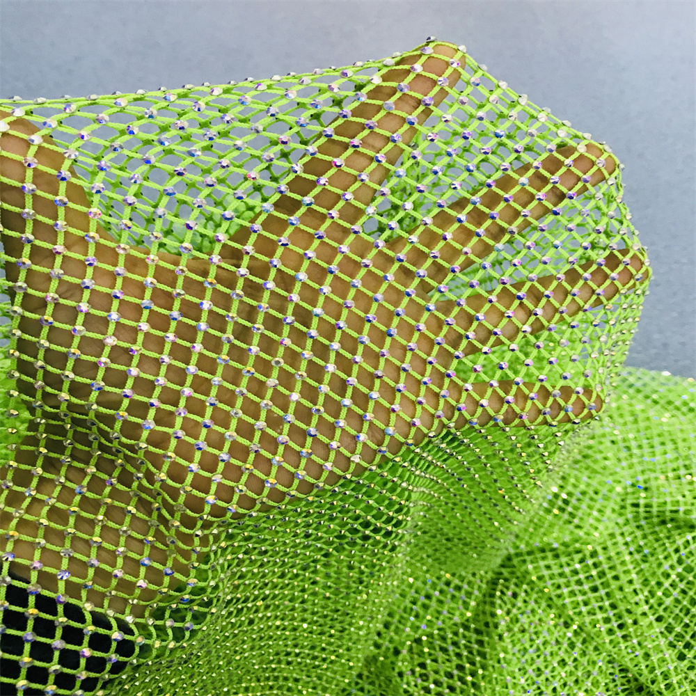 Chunky Glitter Blue Yellow Gla - Crystal Mesh Fabric บทวิจารณ์และราคา
