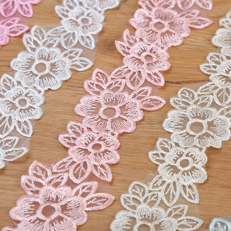 5CM Width Embroidered Organza  - Lace Ribbon Trim บทวิจารณ์และราคา