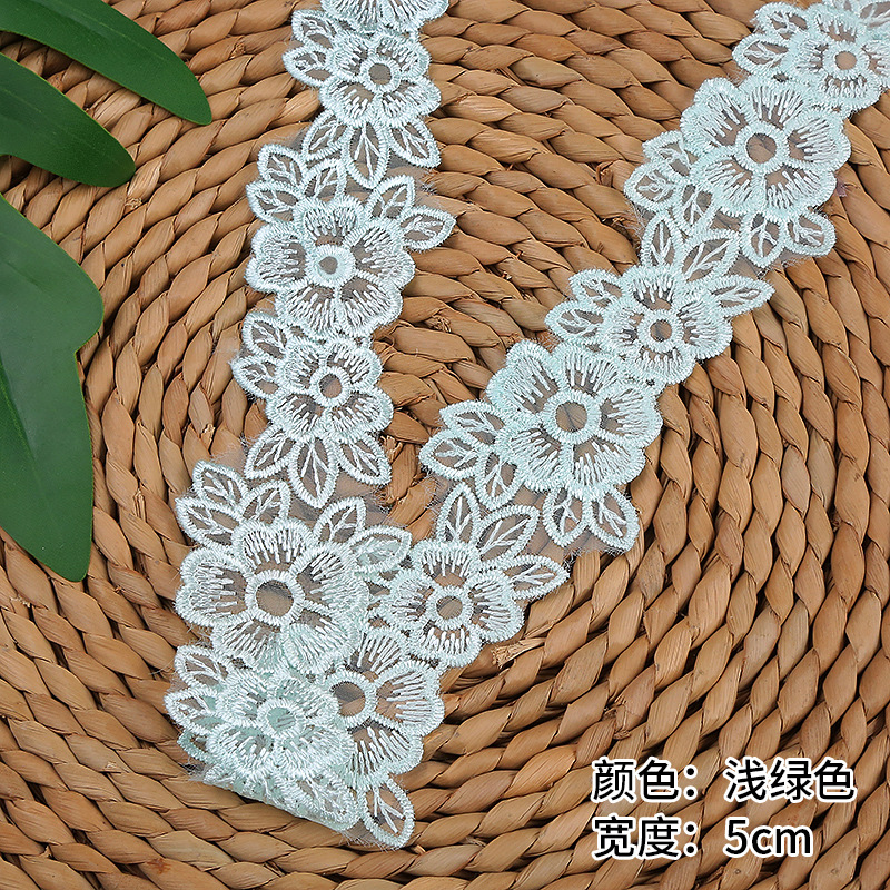 5CM Width Embroidered Organza  - Lace Ribbon Trim บทวิจารณ์และราคา