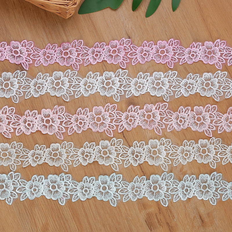 5CM Width Embroidered Organza  - Lace Ribbon Trim บทวิจารณ์และราคา