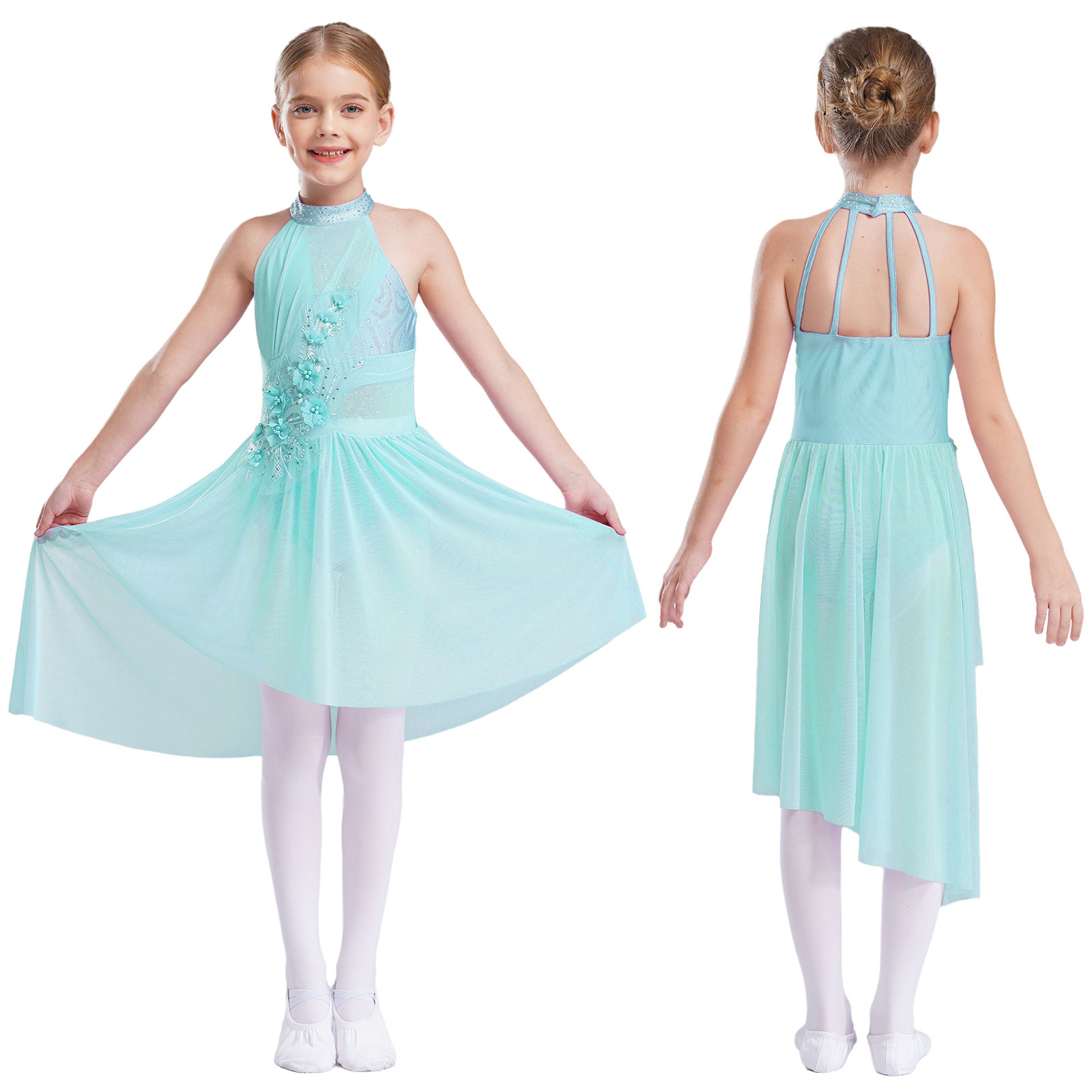Kids Girls Modern Lyrical Danc - Rhinestone Banding Trim บทวิจารณ์และราคา