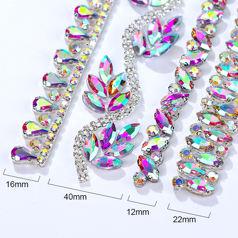 QIAO Rhinestone Trim Crystal A - Crystal Mesh Fabric บทวิจารณ์และราคา