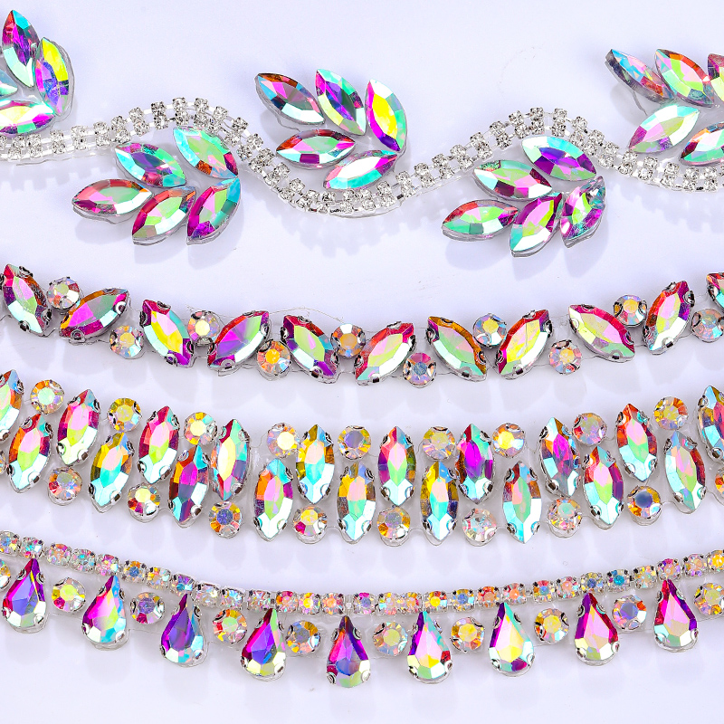 QIAO Rhinestone Trim Crystal A - Crystal Mesh Fabric บทวิจารณ์และราคา