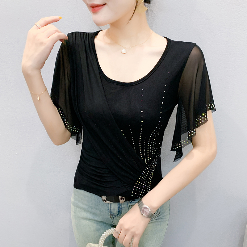 2025 Summer Women's Mesh Top:  - Beaded Trim Fringe บทวิจารณ์และราคา