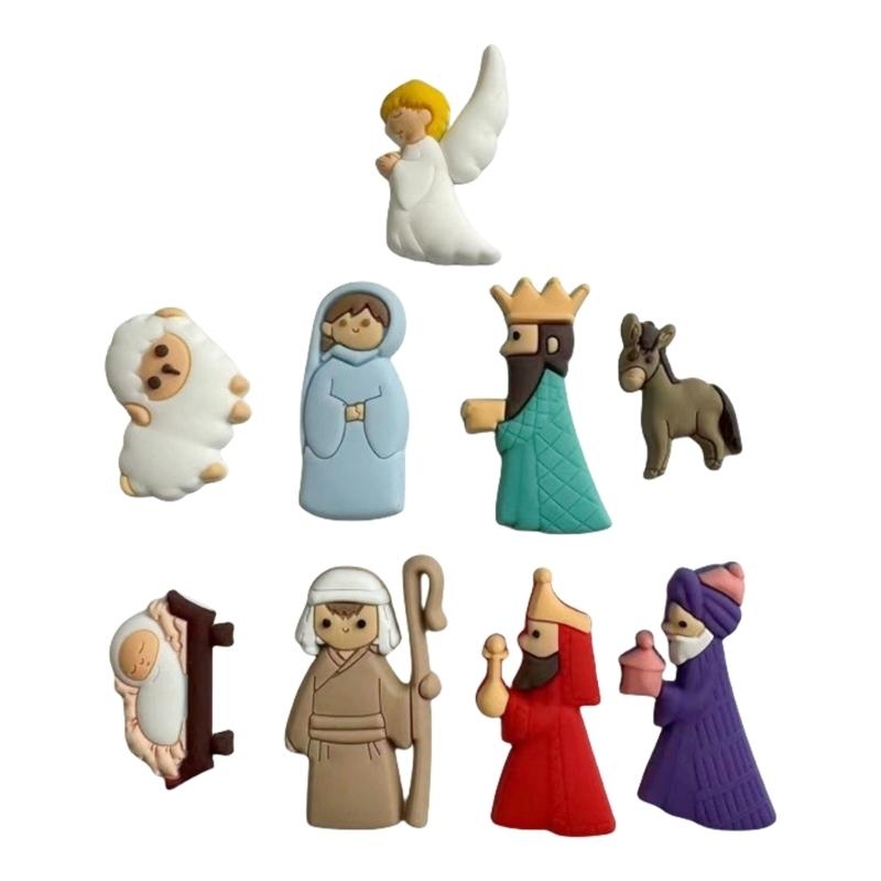 652F 9Pieces Nativity Scene Ch - Christmas Craft Embellishment บทวิจารณ์และราคา