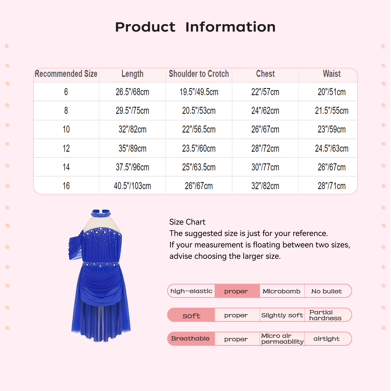 Kids Girls Ballet Leotard Dres - Rhinestone Banding Trim บทวิจารณ์และราคา