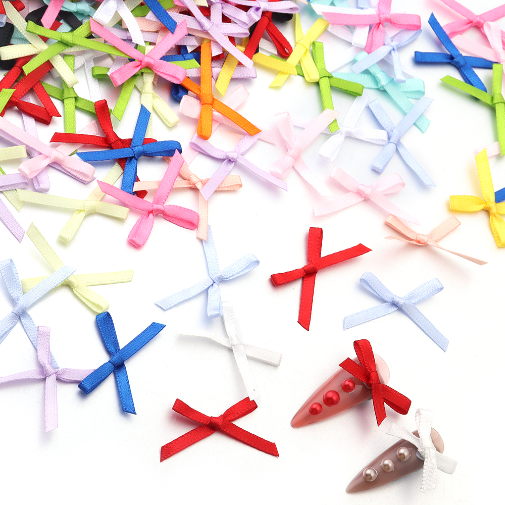 50Pcs 2.5x3cm Ribbons Mini Sat - Christmas Craft Embellishment บทวิจารณ์และราคา