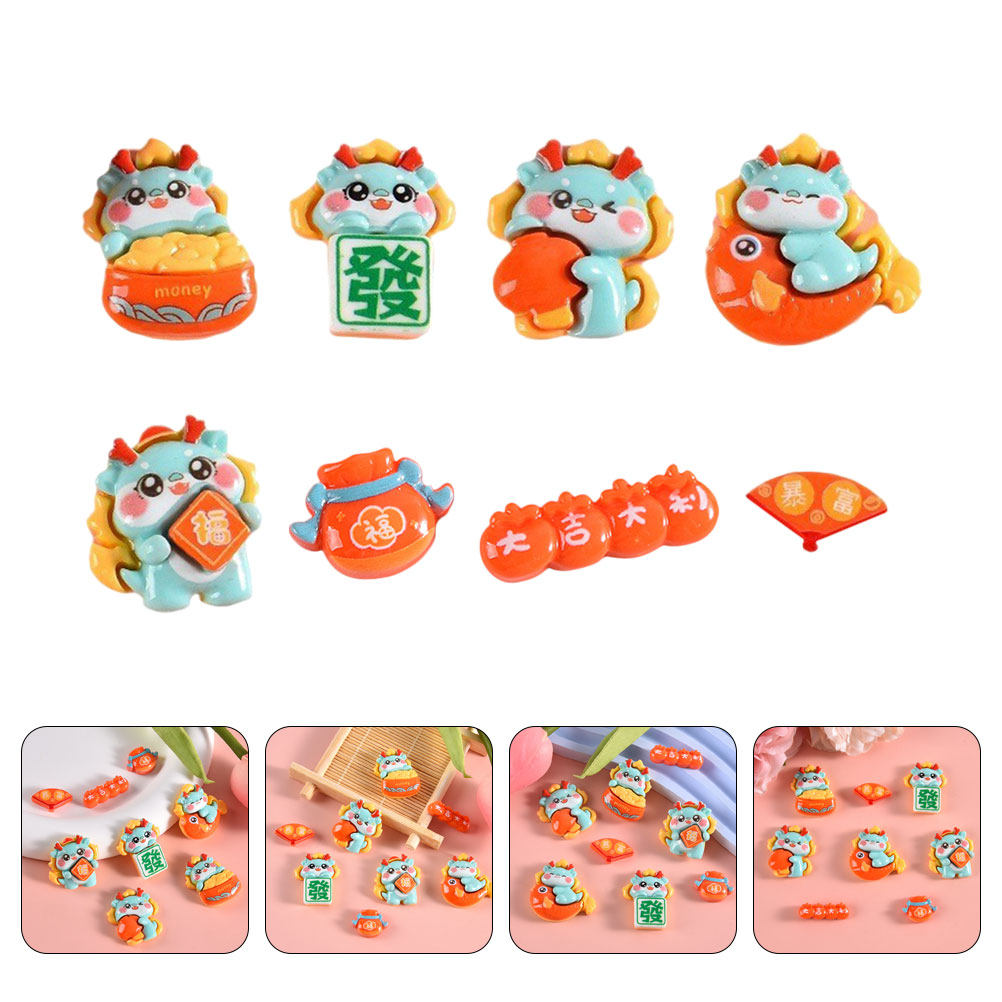 8Pcs Resin DIY Materials Kit F - Craft Embellishments บทวิจารณ์และราคา