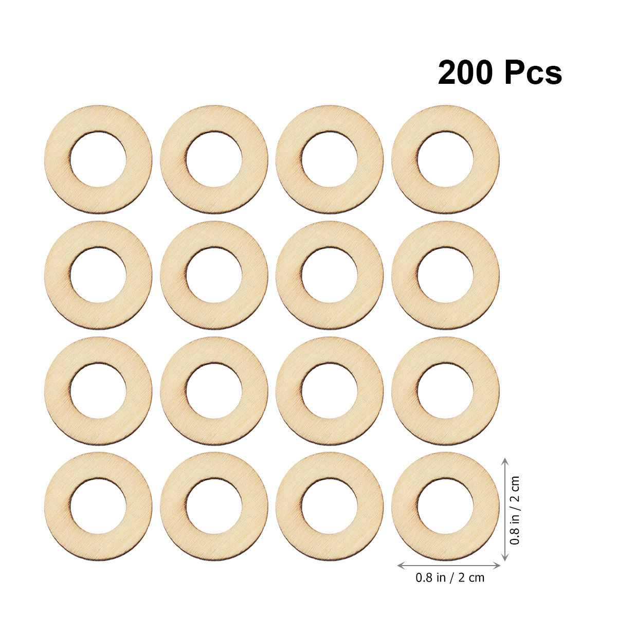 200Pcs Wood Chip Embellishment - Christmas Craft Embellishment บทวิจารณ์และราคา