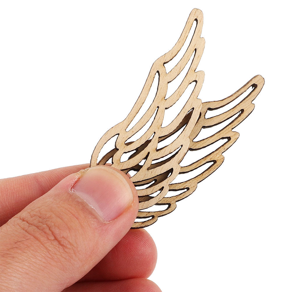 80Pcs Vintage Wooden Angel Win - Christmas Craft Embellishment บทวิจารณ์และราคา
