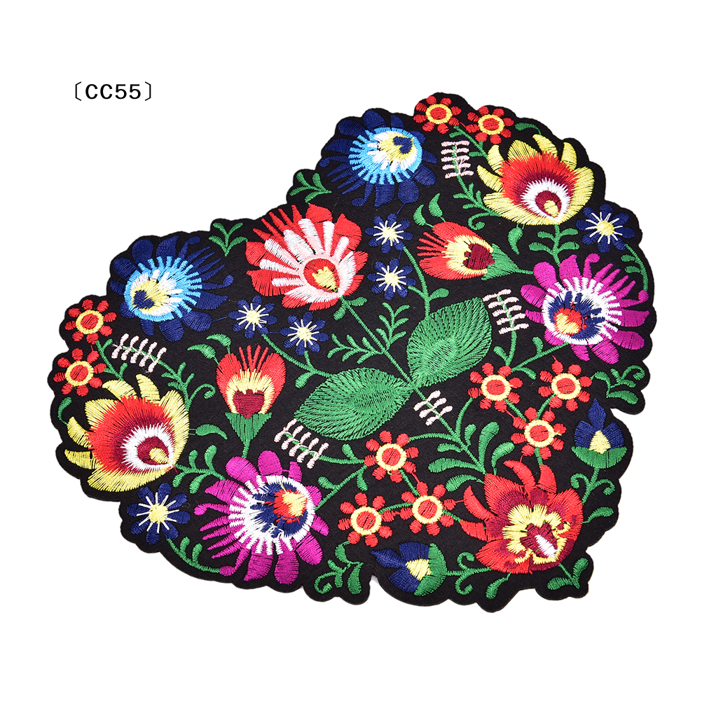 1Pc Heart Shape Flower Embroid - Applique Patch Flower บทวิจารณ์และราคา
