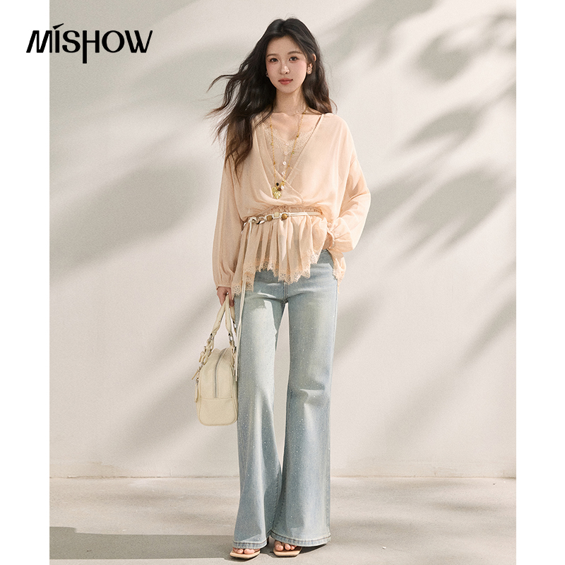 MISHOW Women's French Style Be - Elastic Lace Trim บทวิจารณ์และราคา