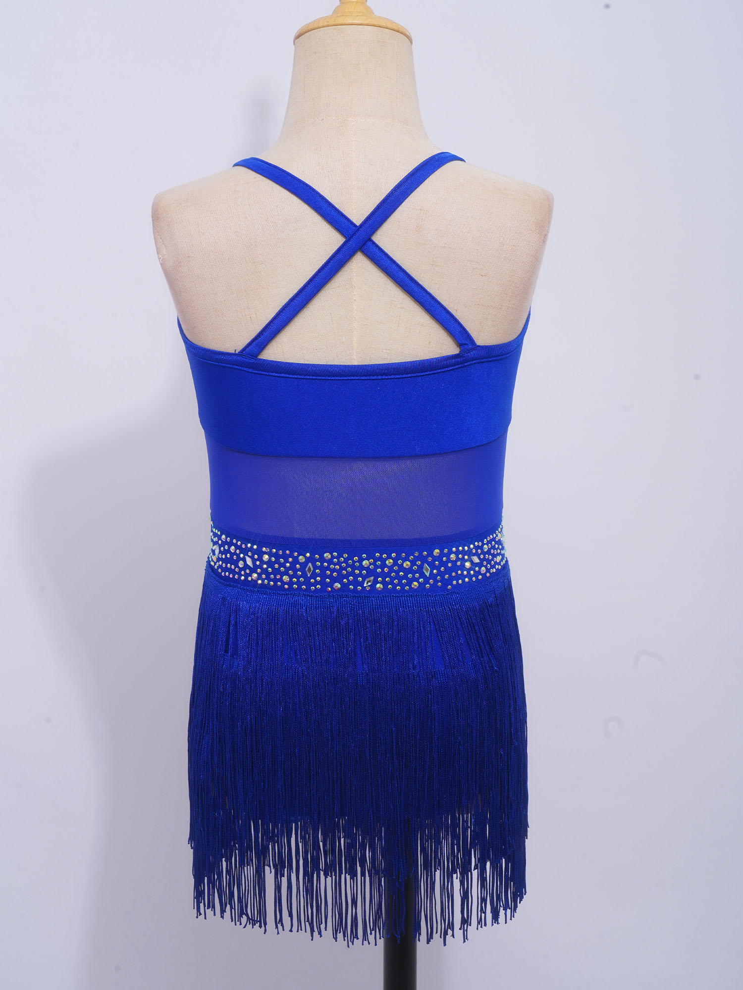 Kids Girls Latin Cha-cha Samba - Rhinestone Banding Trim บทวิจารณ์และราคา
