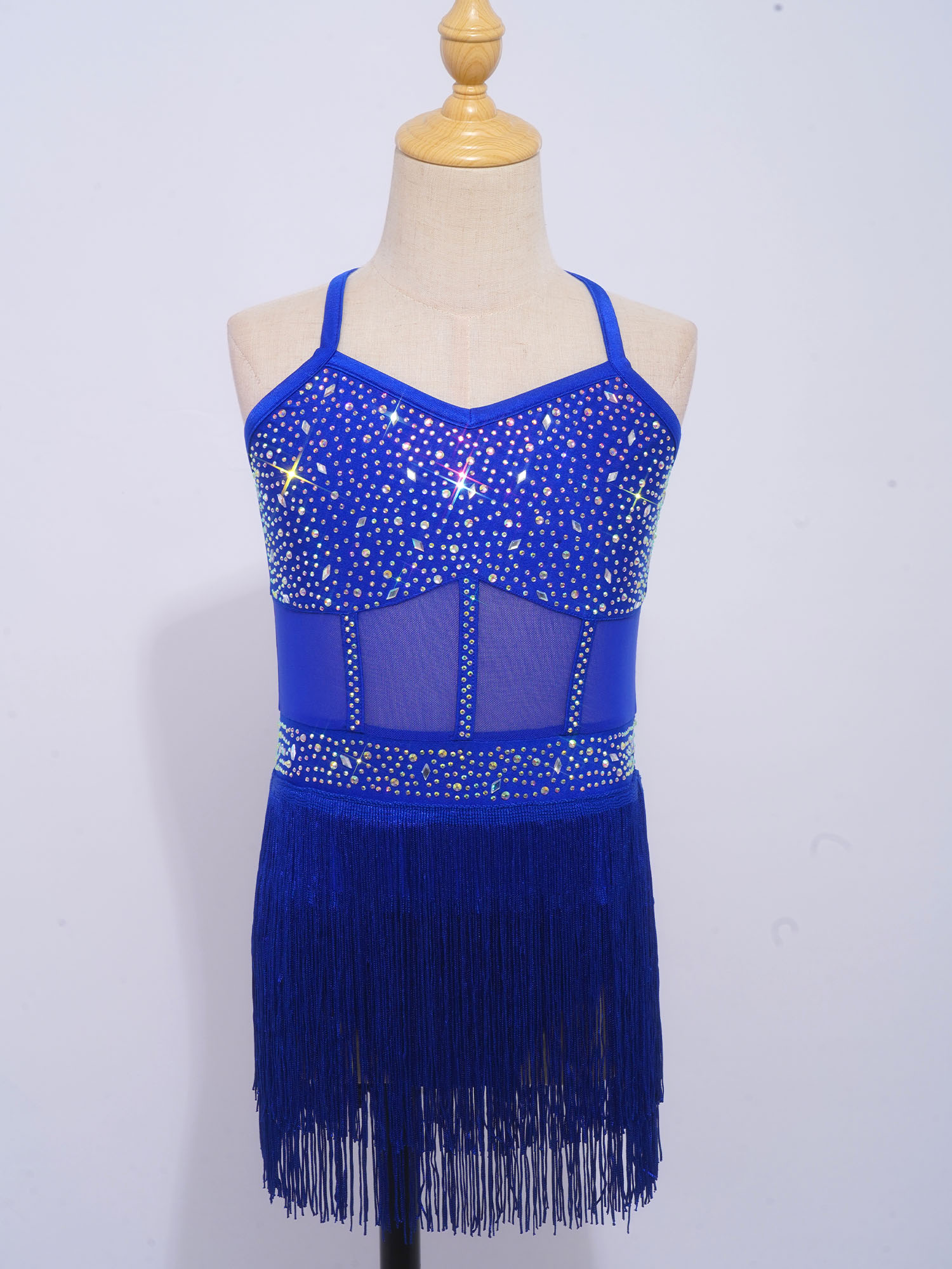 Kids Girls Latin Cha-cha Samba - Rhinestone Banding Trim บทวิจารณ์และราคา