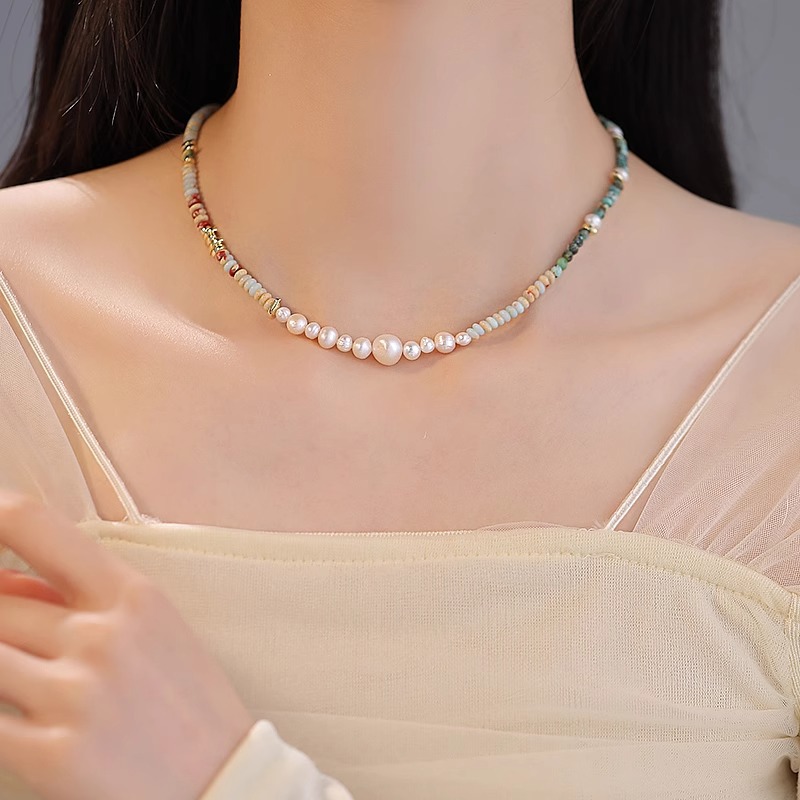 New Arrival Trendy Mixed Color - Pearl Trim Chain บทวิจารณ์และราคา
