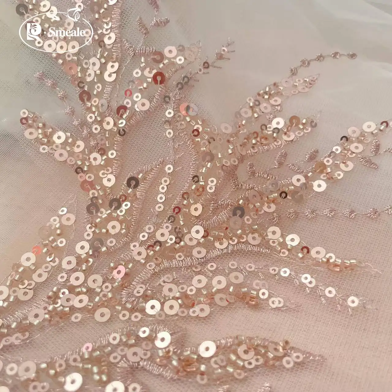 5Pair-2Pair.Rose Gold Sequin T - Applique Patch Flower บทวิจารณ์และราคา
