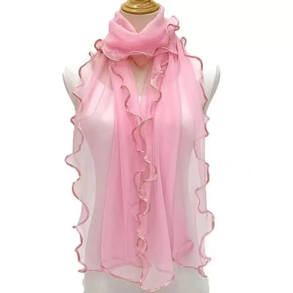 Lightweight Hijab Silk Shawl W - Tassel Fringe Trim บทวิจารณ์และราคา