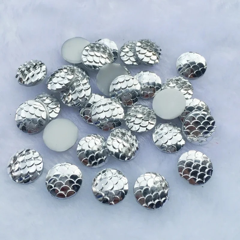 80pcs 12mm Mermaid Fish Scale  - Embellishment Glue Craft บทวิจารณ์และราคา