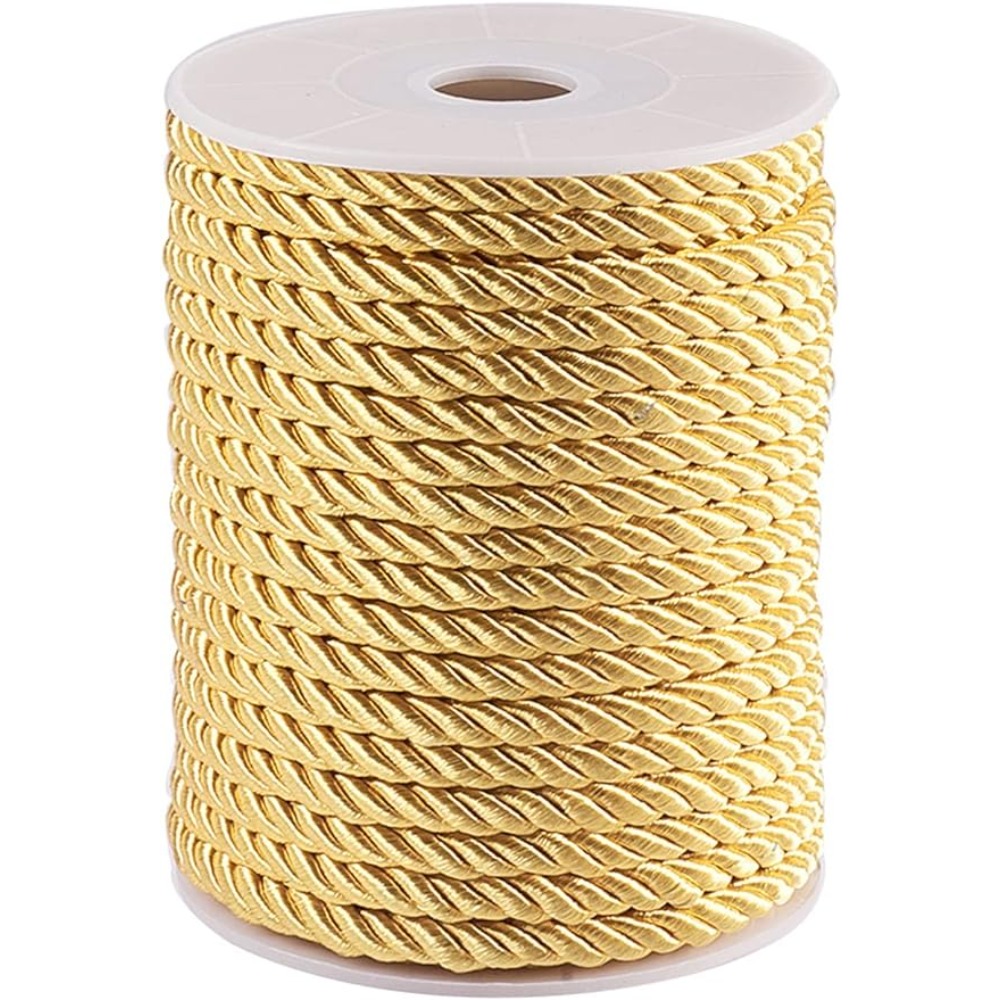 5mm 18 Yards Twisted Gold Rope - Cord Trim Twisted บทวิจารณ์และราคา