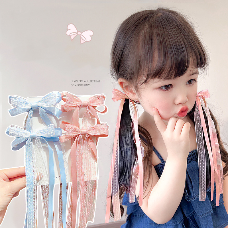 Sweet Children Bowknot Hairpin - Tassel Fringe Trim บทวิจารณ์และราคา