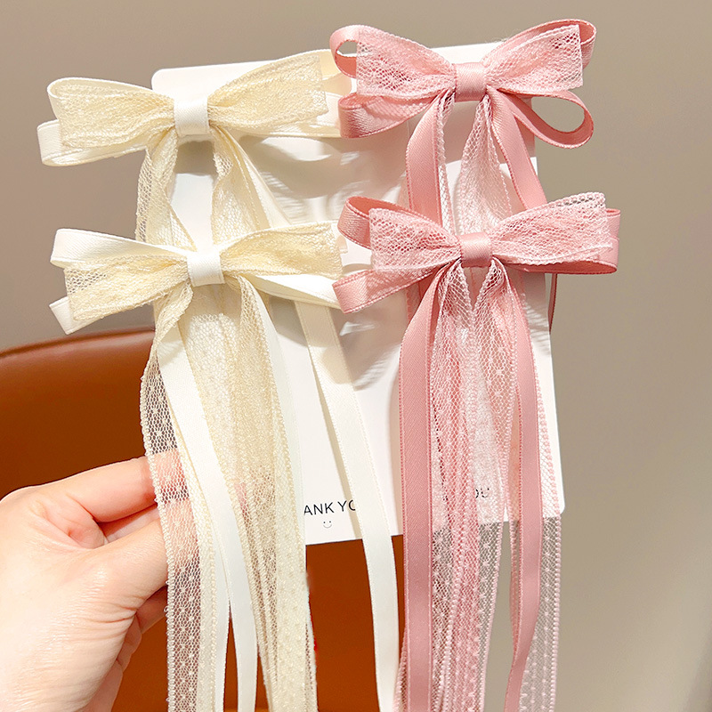 Sweet Children Bowknot Hairpin - Tassel Fringe Trim บทวิจารณ์และราคา